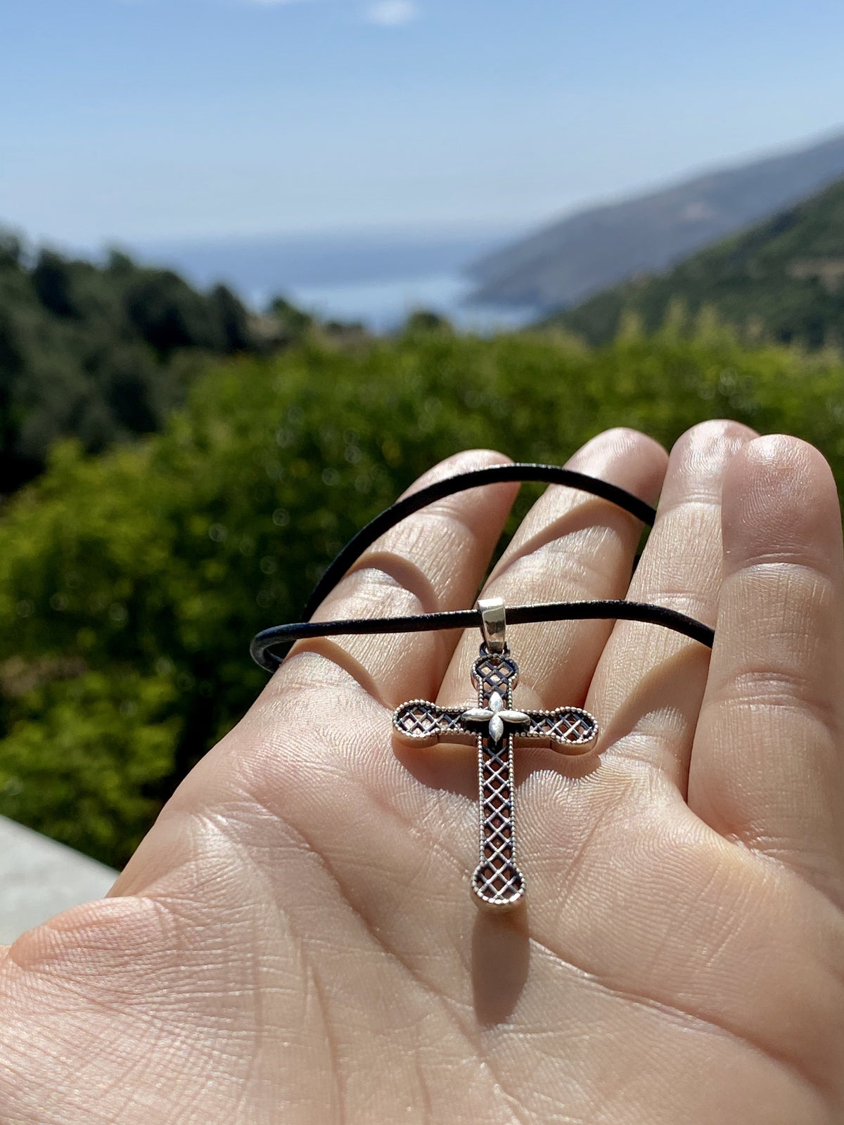 Silver cross necklace modern silver cross 