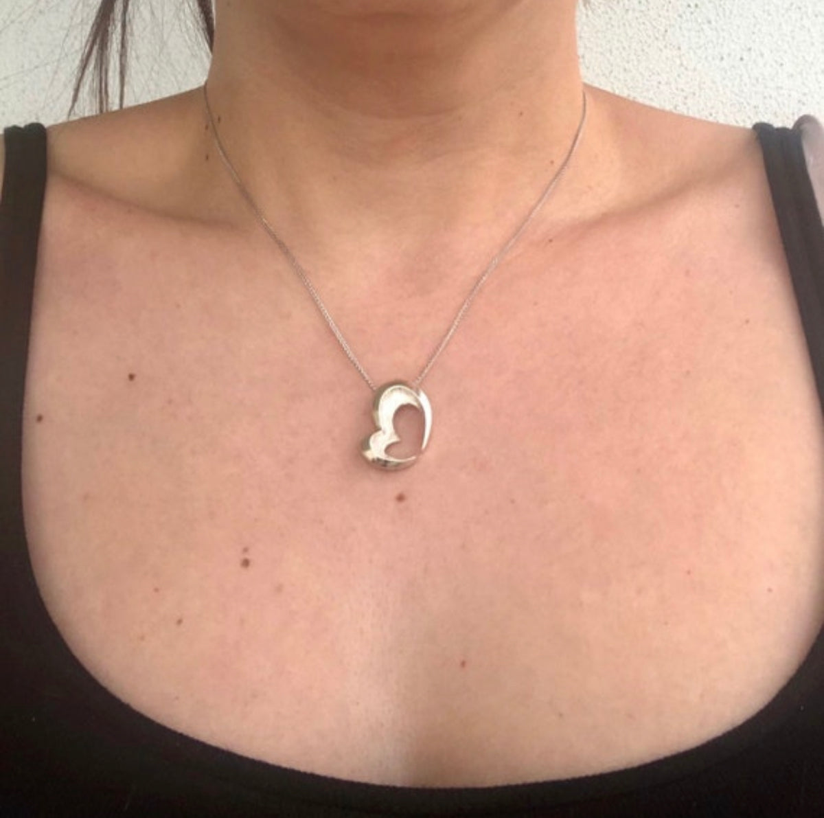 heart necklace silver
