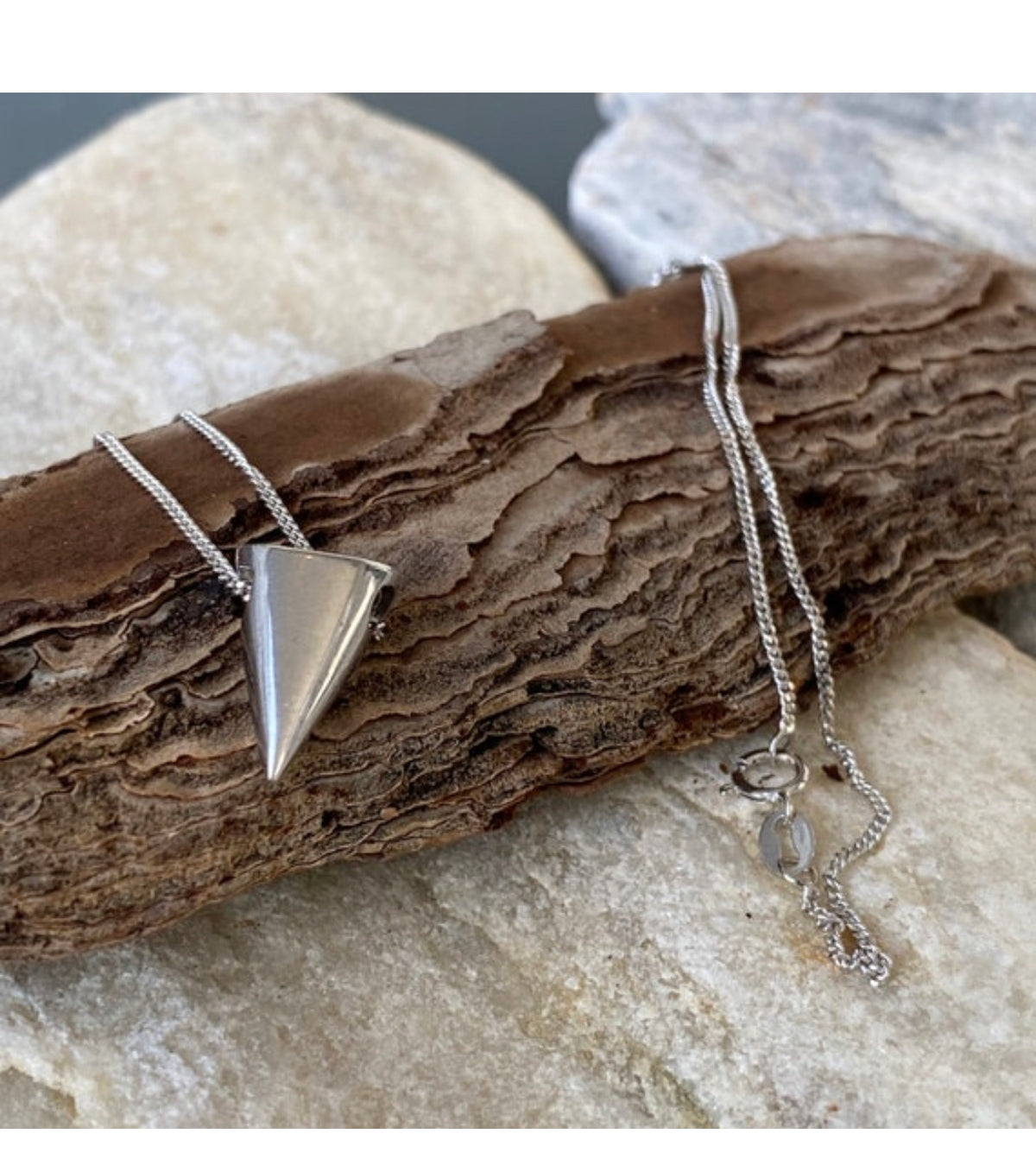 cone necklace silver
