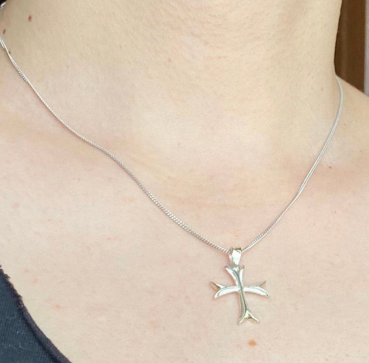silver cross byzantine