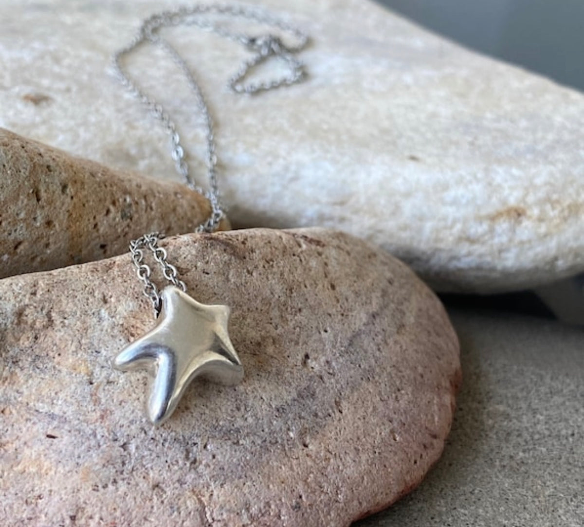 silver star necklace
