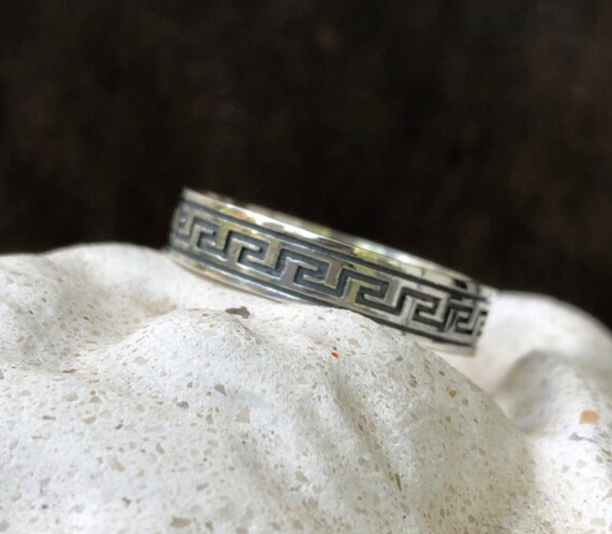 Greek key ring