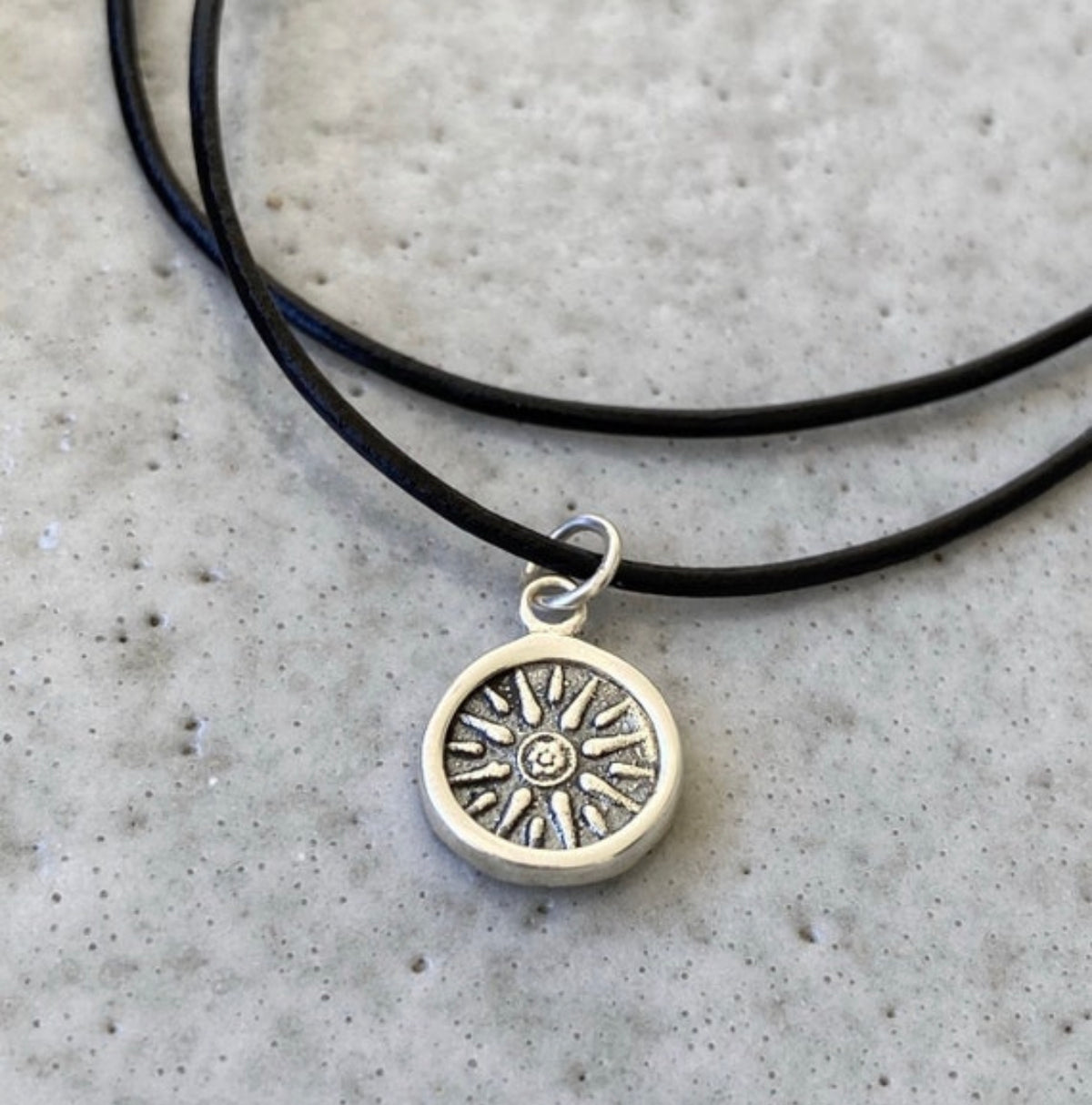 Macedonian Star Vergina sun silver necklace