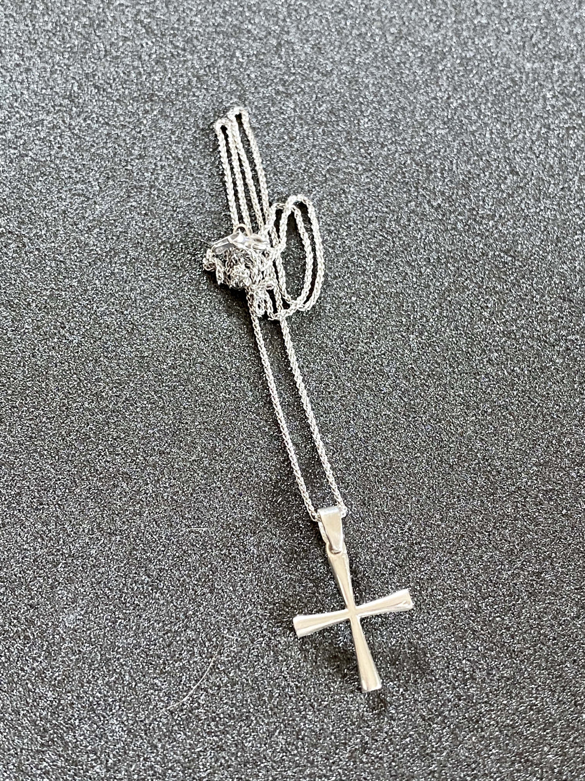Woman's silver cross, Silver cross necklace, small silver cross, Byzantine silver cross 